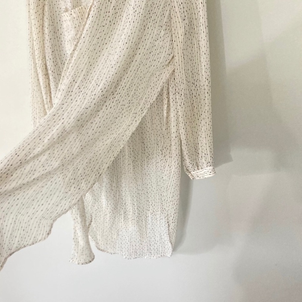 Astr Tunic Button Down Top Side Split Semi Shear - image 3